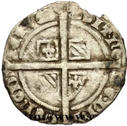 1 Groat "with Cape" - Philip the Bold, Belgium, 1389-1404 reverse image