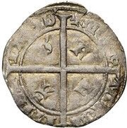 1 Groat "Kromstaart" - John the Fearless, Belgium, 1418-1419 reverse image
