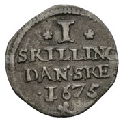 1 Skilling - Christian V reverse image