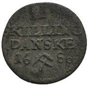 1 Skilling - Christian V reverse image