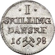 1 Skilling - Christian V reverse image