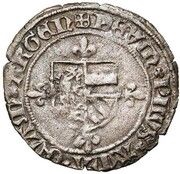 1 Groat "with M" - Philip the Handsome, Regency, Belgium, 1487-1488 reverse image