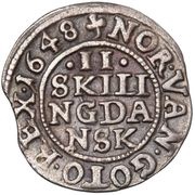 2 Skilling - Christian IV, Norway, 1643-1648 reverse image