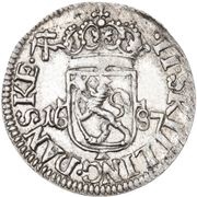 2 Skilling - Christian V, Norway, 1686-1687 reverse image