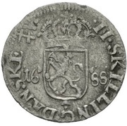 2 Skilling - Christian V, Norway, 1687-1688 reverse image