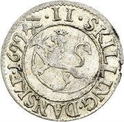 2 Skilling - Christian V, Norway, 1688-1699 reverse image