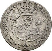 2 Skilling - Christian VI, Norway, 1742-1745 reverse image