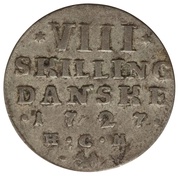 8 Skilling - Frederik IV, Norway, 1727 reverse image