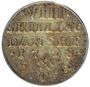 8 Skilling - Frederik IV, Norway, 1727-1730 reverse image
