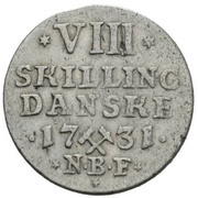8 Skilling - Christian VI reverse image