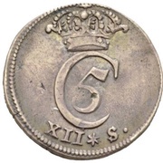 12 Skilling - Christian V, Norway,  reverse image