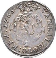 ⅛ Speciedaler - Frederik III, Norway, 1665 reverse image