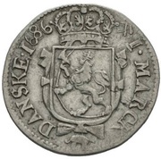 1 Mark - Christian V reverse image