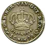 1 Mark - Christian V, Norway, 1699 reverse image