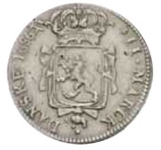 2 Mark - Christian V, Norway, 1687 reverse image