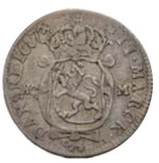 2 Mark - Christian V, Norway, 1687 reverse image