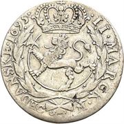 2 Mark - Christian V, Norway, 1689-1696 reverse image
