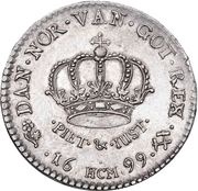 2 Mark - Christian V reverse image
