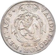 ½ Speciedaler - Frederik III, Norway, 1665-1667 reverse image