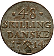 48 Skilling - Frederik IV reverse image