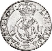 4 Mark - Christian V, Norway, 1670-1680 reverse image