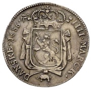 4 Mark - Christian V, Norway, 1686 reverse image