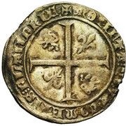 2 Groats "Braspenning" - John the Fearless Crossed As, Belgium, 1417-1418 reverse image