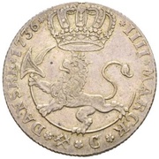 4 Mark - Christian VI, Norway, 1736 reverse image