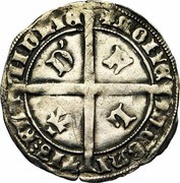 2 Groats "Kromstaart" - John the Fearless, Belgium, 1418-1419 reverse image