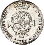 1 Speciedaler - Frederik III, Norway, 1665-1667 reverse image
