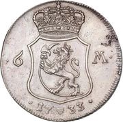 1 Reisedaler - Christian VI Royal visit reverse image