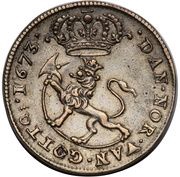 3 Ducats - Christian V Pattern reverse image