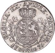 ½ Speciedaler - Christian VII, Norway, 1776-1779 reverse image