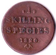 1 Skilling - Carl XIV, Norway, 1819-1834 reverse image