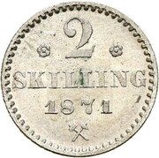 2 Skilling - Carl XV reverse image