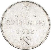 3 Skilling - Carl XV reverse image