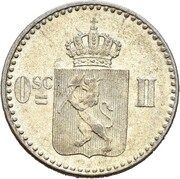 3 Skilling - Oscar II obverse image