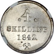 4 Skilling - Carl XIV, Norway, 1842 reverse image