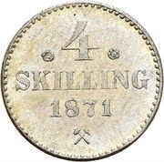 4 Skilling - Carl XV reverse image