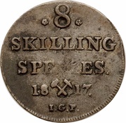 8 Skilling - Carl XIII, Norway, 1817 reverse image