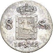 8 Skilling - Carl XIV reverse image