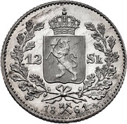 12 Skilling - Carl XV reverse image