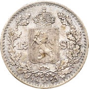 12 Skilling - Oscar II reverse image