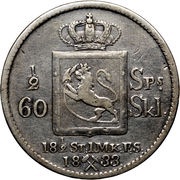 ½ Speciedaler / 60 Skilling - Carl XIV Johan reverse image