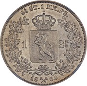 1 Speciedaler - Carl XV reverse image