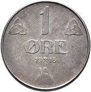 1 Øre - Haakon VII reverse image