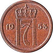 1 Øre - Haakon VII obverse image