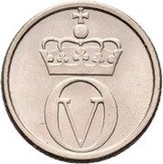 10 Øre - Olav V large letters obverse image