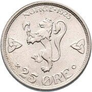 25 Øre - Haakon VII reverse image