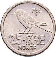 25 Øre - Olav V reverse image